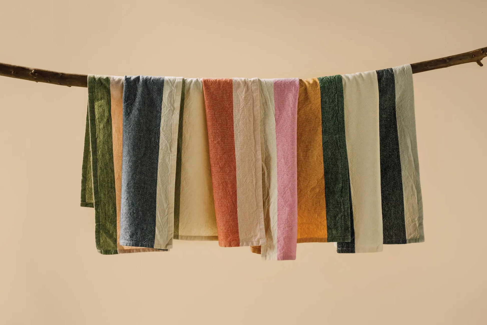 Orange Colour Block Tea Towel - Petite Thuet & Co.