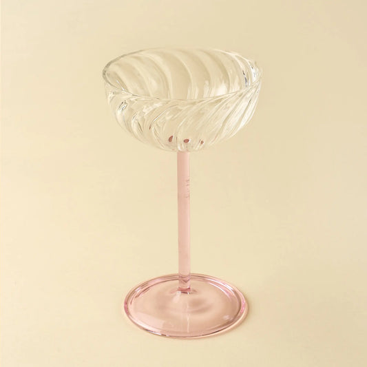 Pink Coupe Glass