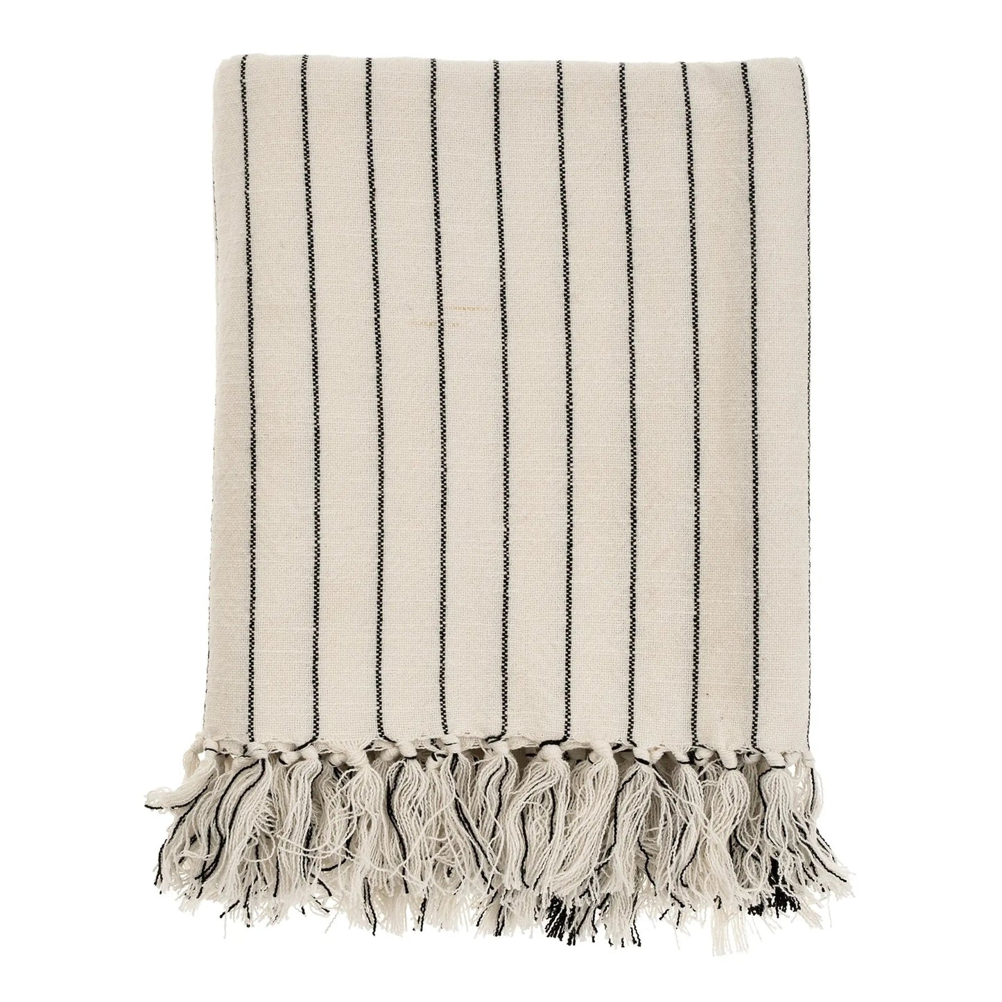 Pinstripe Hammam Bath Towel, Black - Petite Thuet & Co.