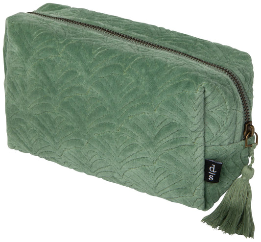 Quilted Cosmetic Bag – Jade