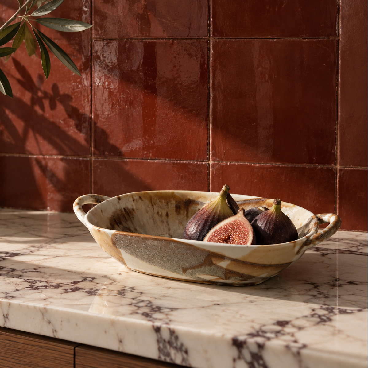 Oval Stoneware Baking Dish With Handles