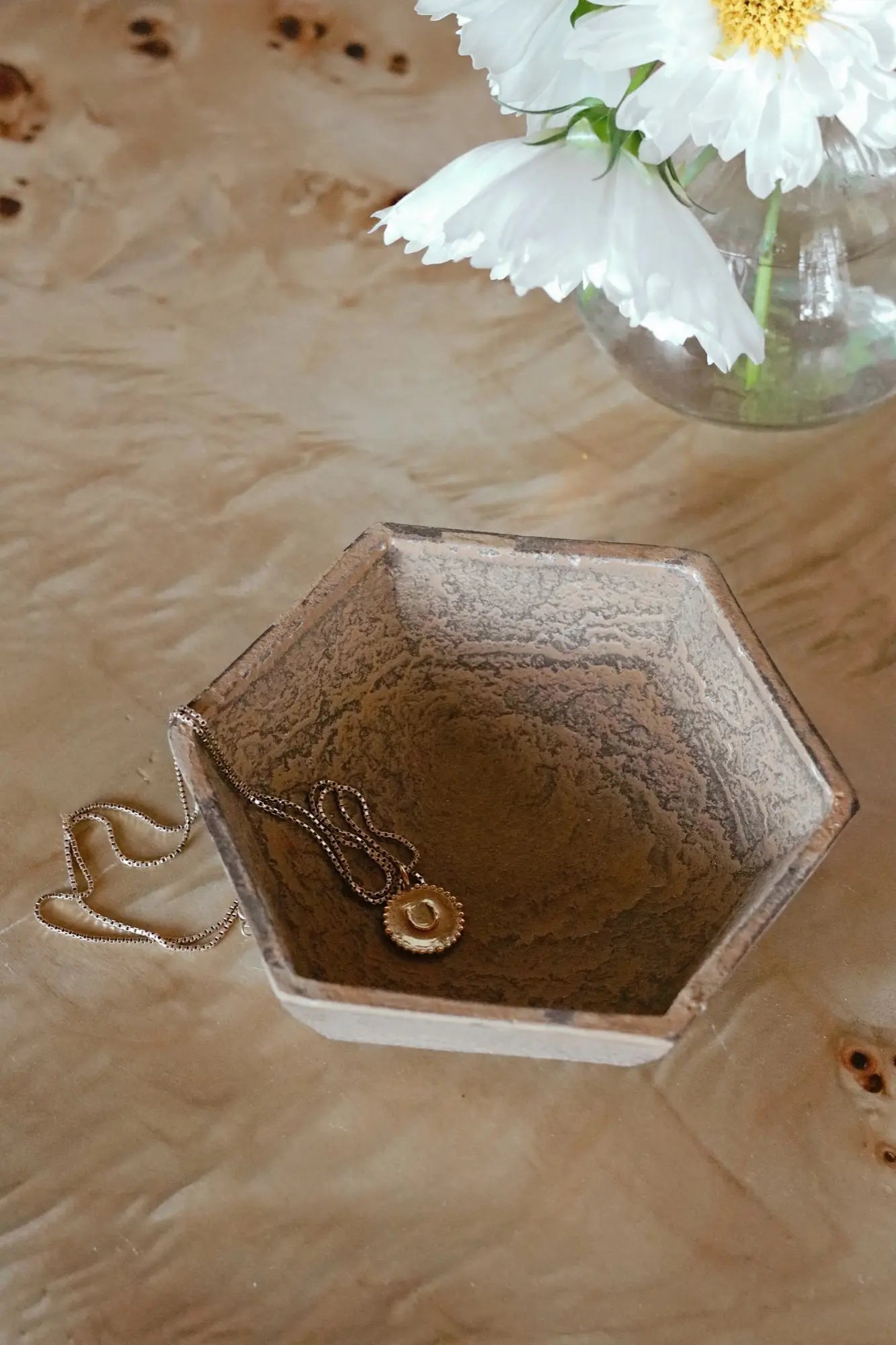 Rust Geo Aluminum Catchall Dish - Petite Thuet & Co.