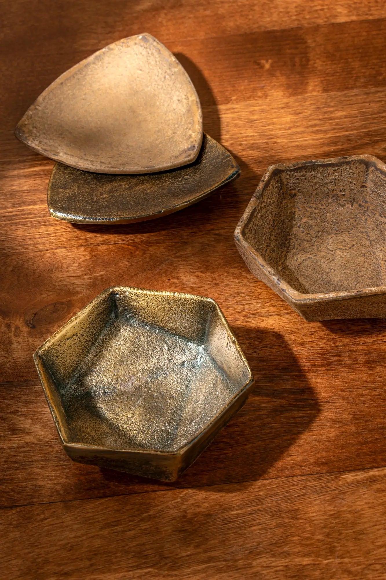 Rust Geo Aluminum Catchall Dish - Petite Thuet & Co.