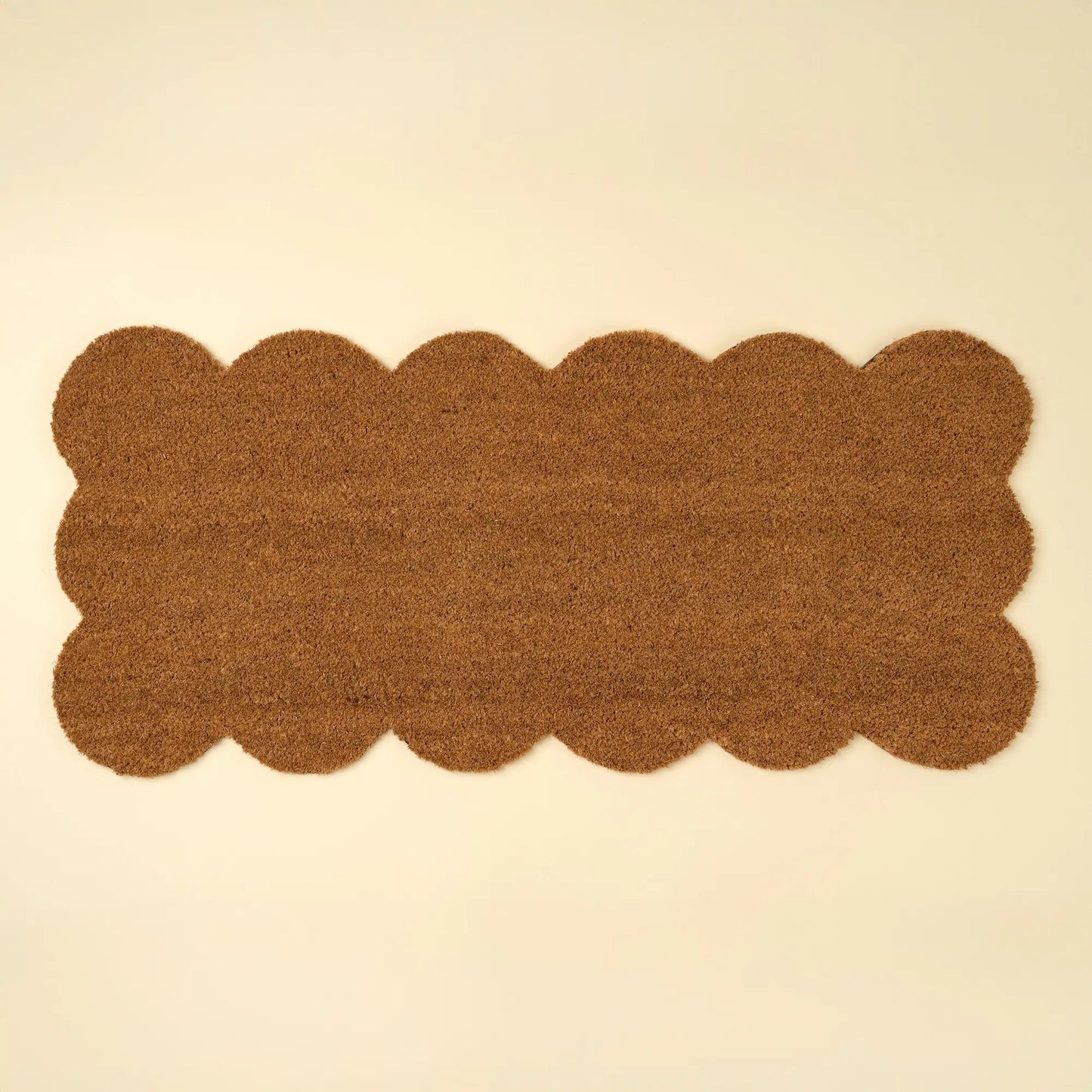 Scalloped Natural Coir Doormat - Petite Thuet & Co.