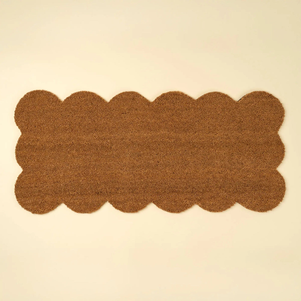 Scalloped Natural Coir Doormat - Petite Thuet & Co.