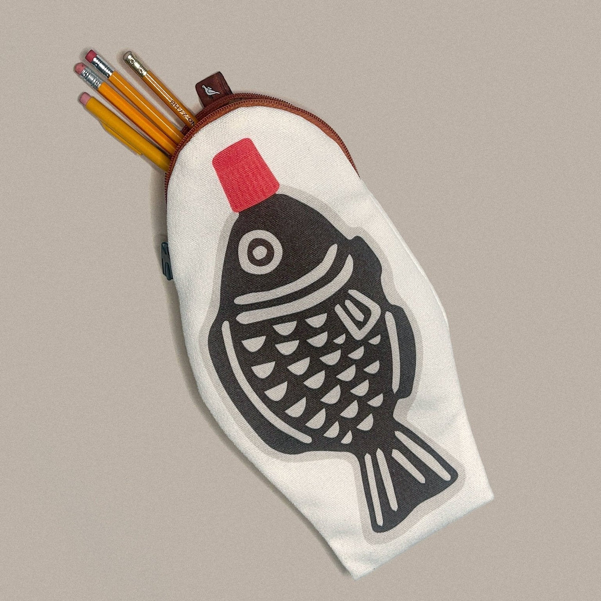 Soy Fish Canvas Zipper Pouch & Pencil Case - Petite Thuet & Co.