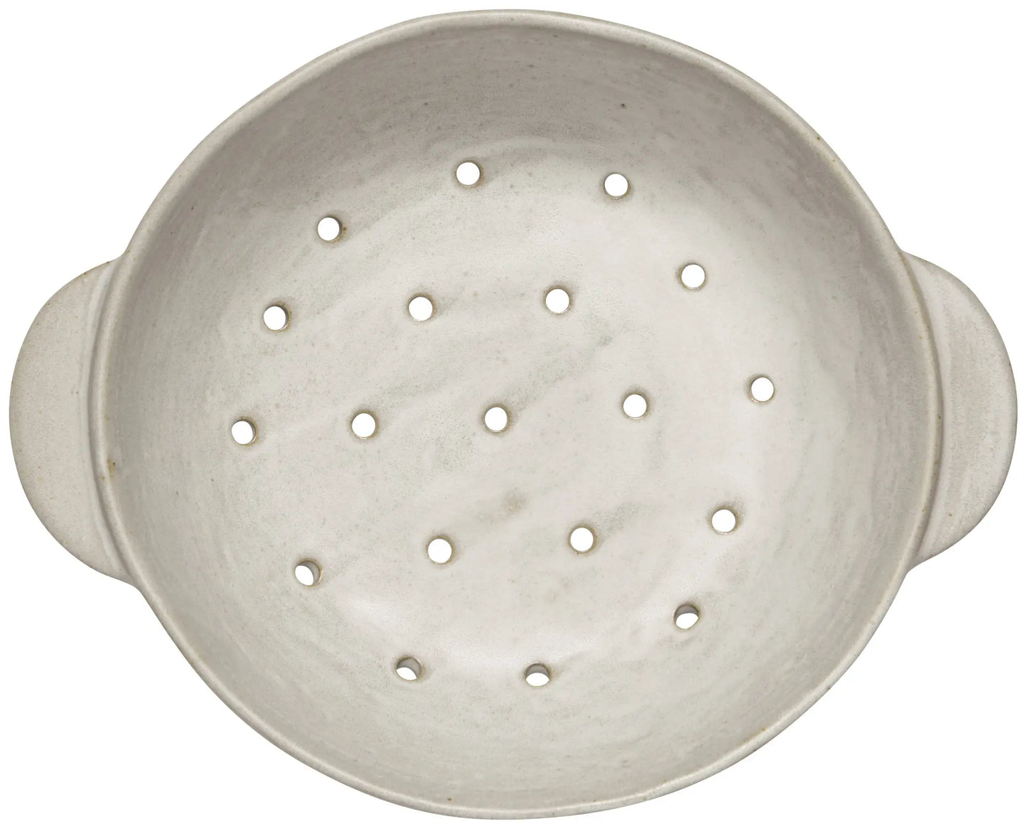 Ivory Ceramic Colander Bowl – Large