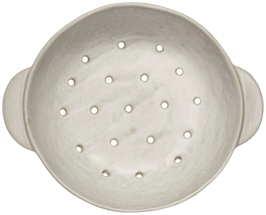 Ivory Ceramic Colander Bowl – Large