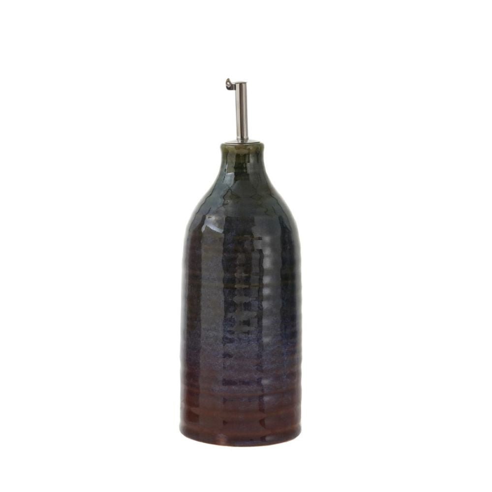 Stoneware Oil Dispenser, Green - Petite Thuet & Co.