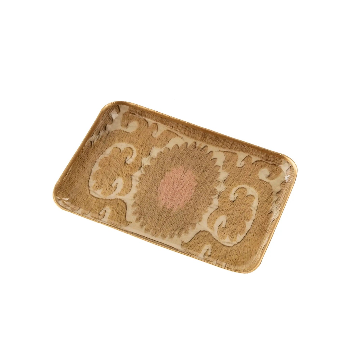 Sunrise Suzani Enameled Catchall Tray – Small - Petite Thuet & Co.