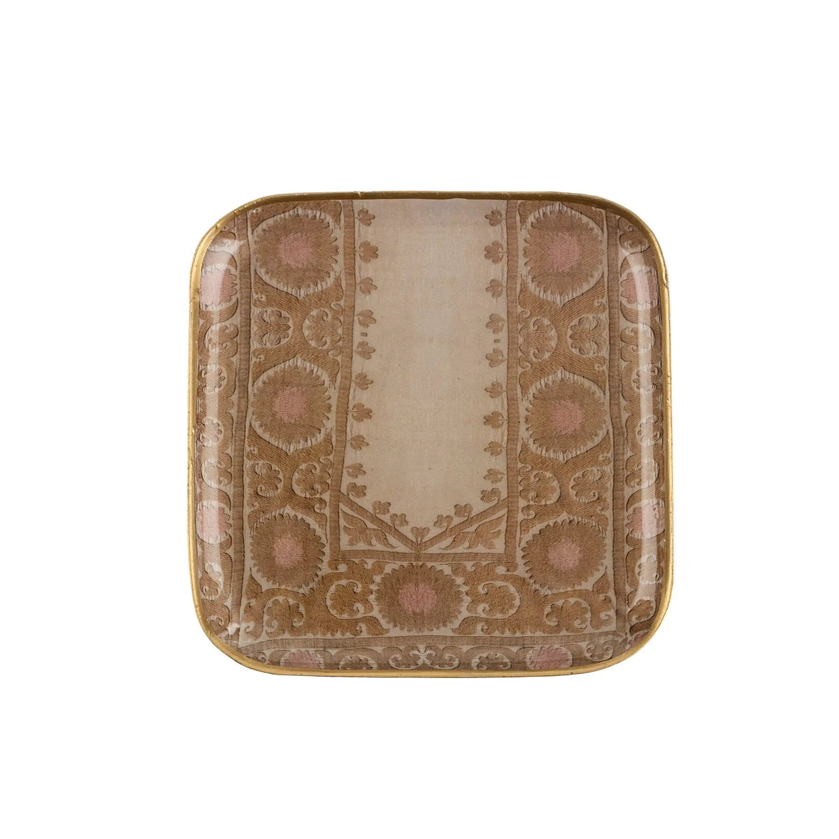 Sunrise Suzani Enameled Catchall Tray – Square - Petite Thuet & Co.