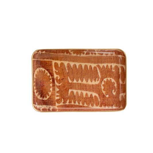Sunset Suzani Enameled Catchall Tray – Small - Petite Thuet & Co.