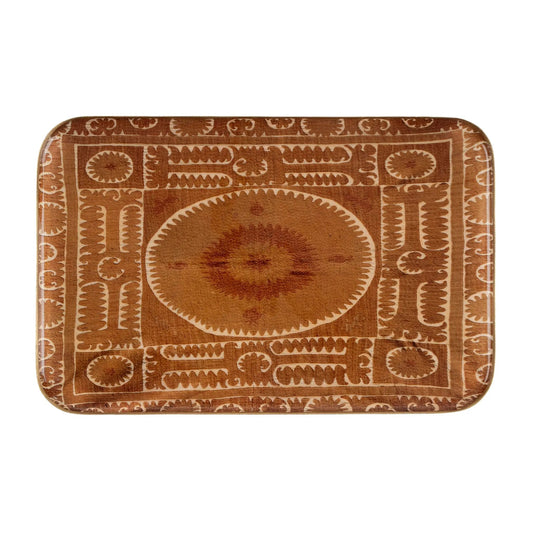 Sunset Suzani Enameled Catchall Tray – XL - Petite Thuet & Co.