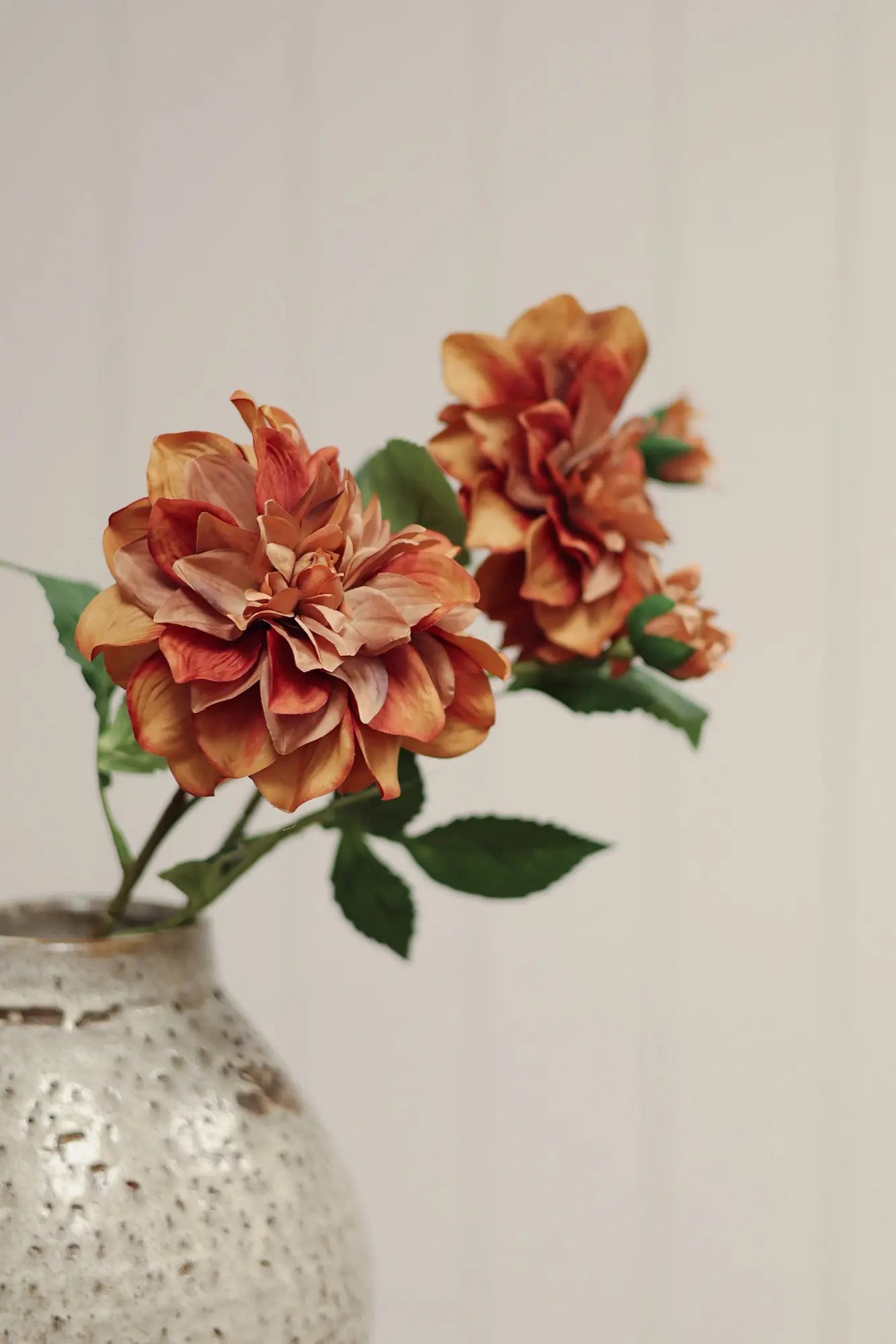 Terracotta Dahlia Floral Stem - Petite Thuet & Co.
