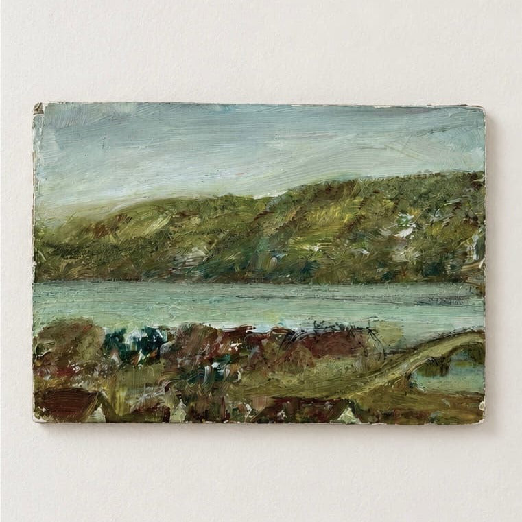 Lucky Find: Two-sided Oil Painting Quiet Countryside