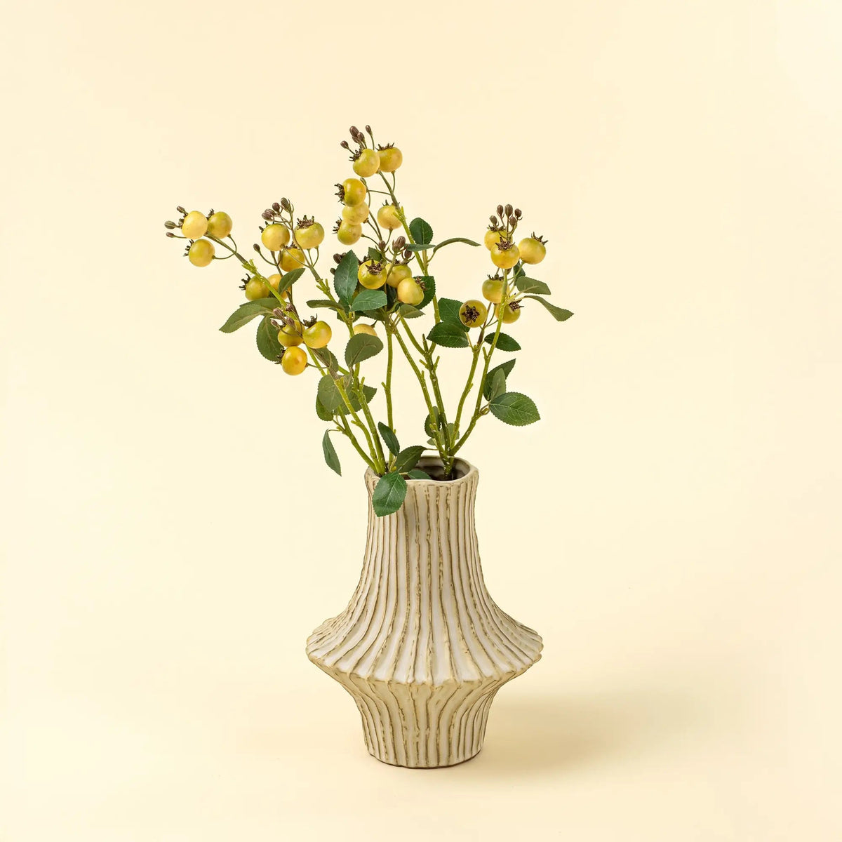 Yellow Rosehip Branch - Petite Thuet & Co.