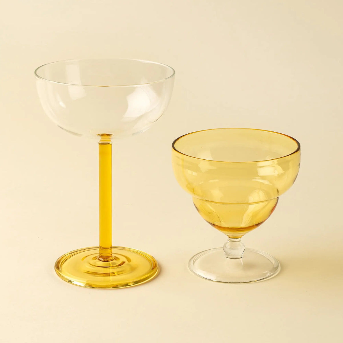 Yellow Savoy Coupe Glass - Petite Thuet & Co.
